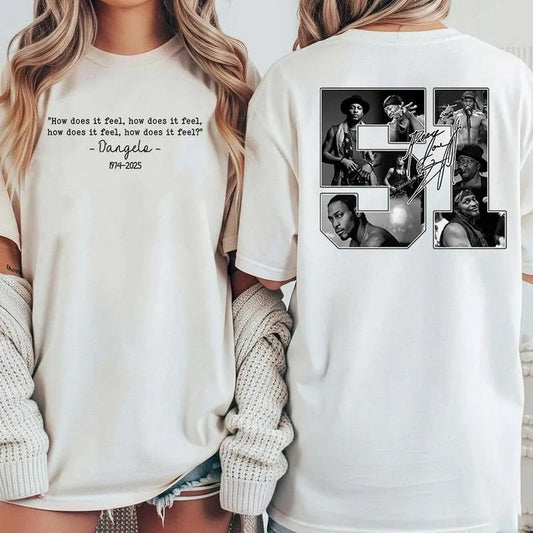 RIP D'angelo Legend Music T-Shirt, Neo Soul, Brown Sugar, D'angelo Memories Tee Shirt Casual Retro Style Gift