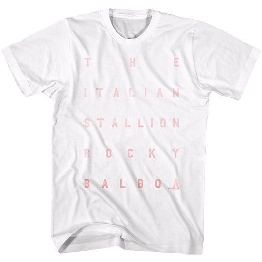 Rocky - Words - Short Sleeve - Adult - T-Shirt - clothing by TeeHivey.com