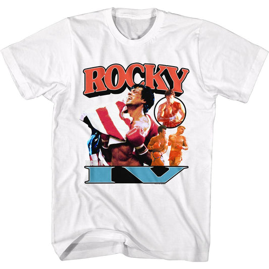 Rocky - Now He's Got A Flag - Short Sleeve - Adult - T-Shirt - clothing by TeeHivey.com