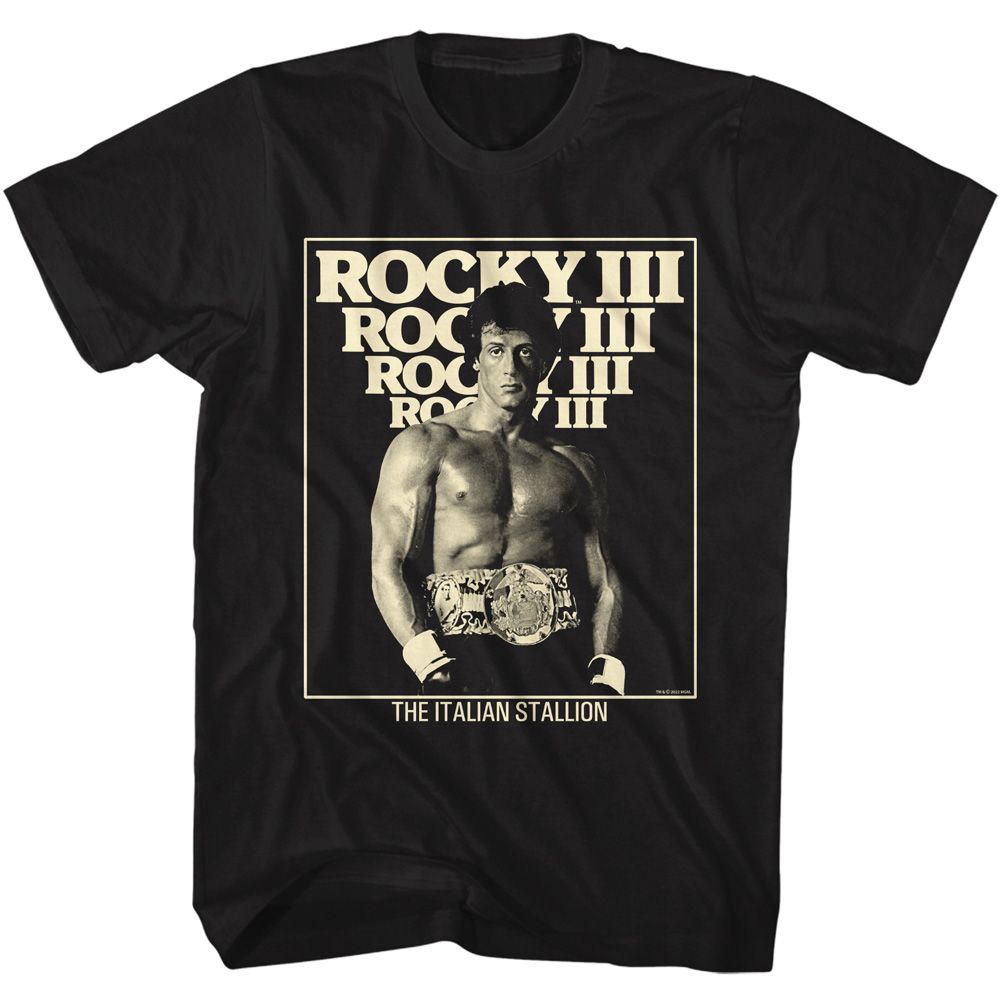 Rocky - 3 Italian Stallion - Short Sleeve - Adult - T-Shirt - clothing by TeeHivey.com