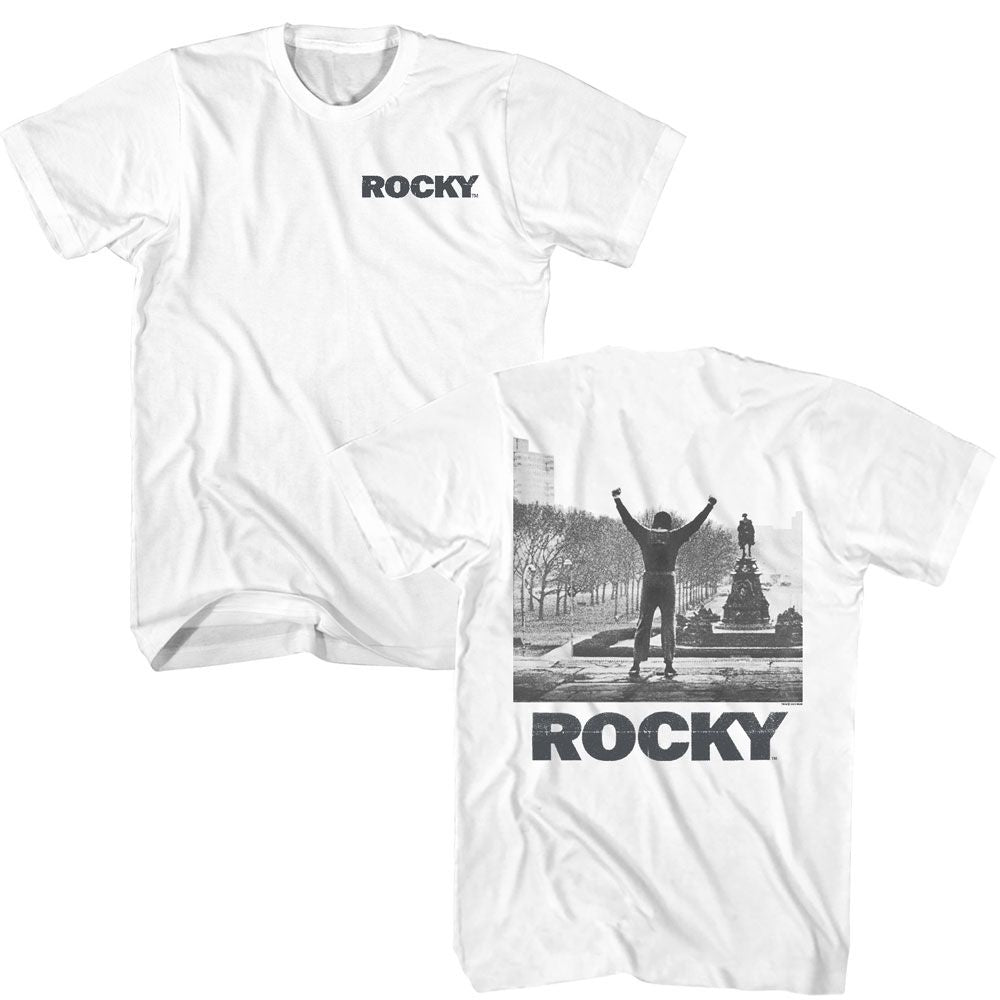 Rocky - Logo - American Classics - Solid White Adult Short Sleeve T-Shirt