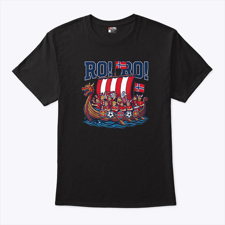 RO RO Norway Viking Ship Soccer T Shirt