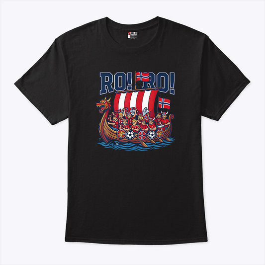 RO RO Norway Viking Ship Soccer T Shirt