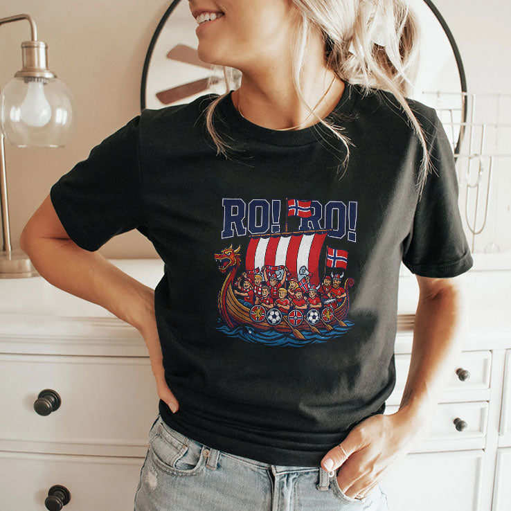 RO RO Norway Viking Ship Soccer T Shirt