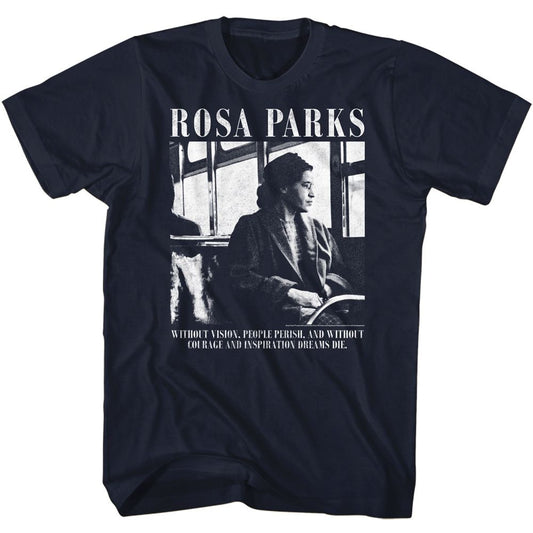 Rosa Parks - Vision & Courage - Short Sleeve - Adult - T-Shirt - clothing by TeeHivey.com