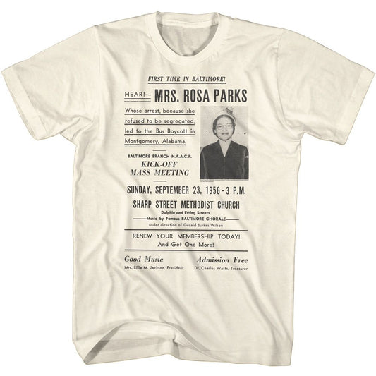 Rosa Parks - Meeting Ad - Short Sleeve - Adult - T-Shirt - clothing by TeeHivey.com