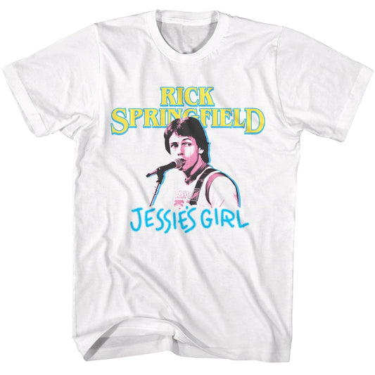 Rick Springfield - Jessies Girl - American Classics - Solid White Adult Short Sleeve T-Shirt (Image 1)