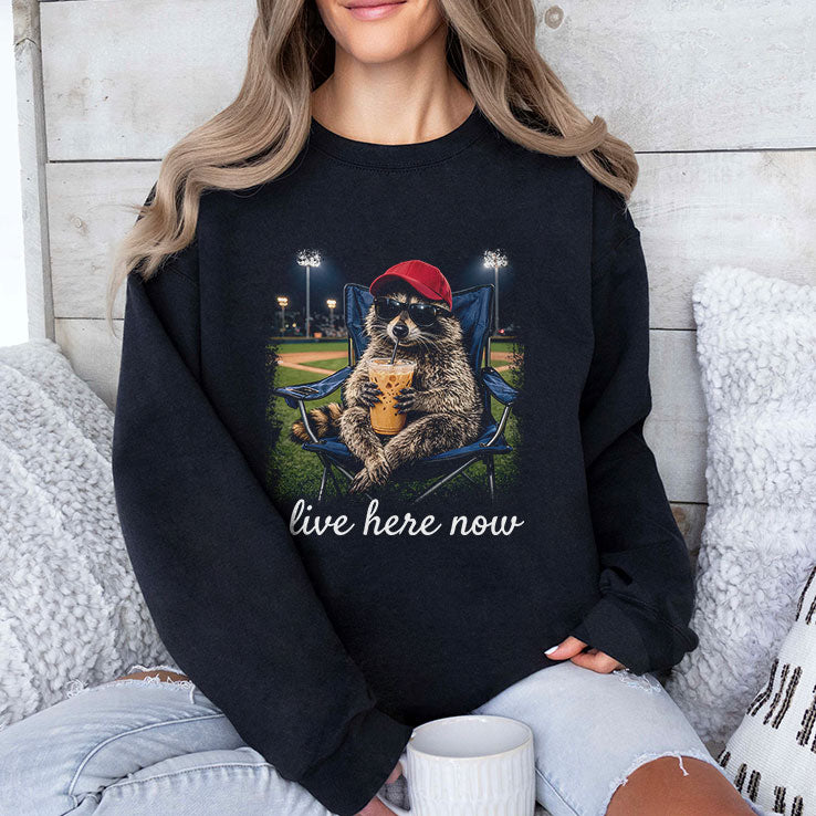 Raccoon I Live Here Now T Shirt