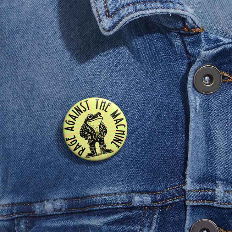 Rage Against The Machine Portland Frog Custom Pin Button