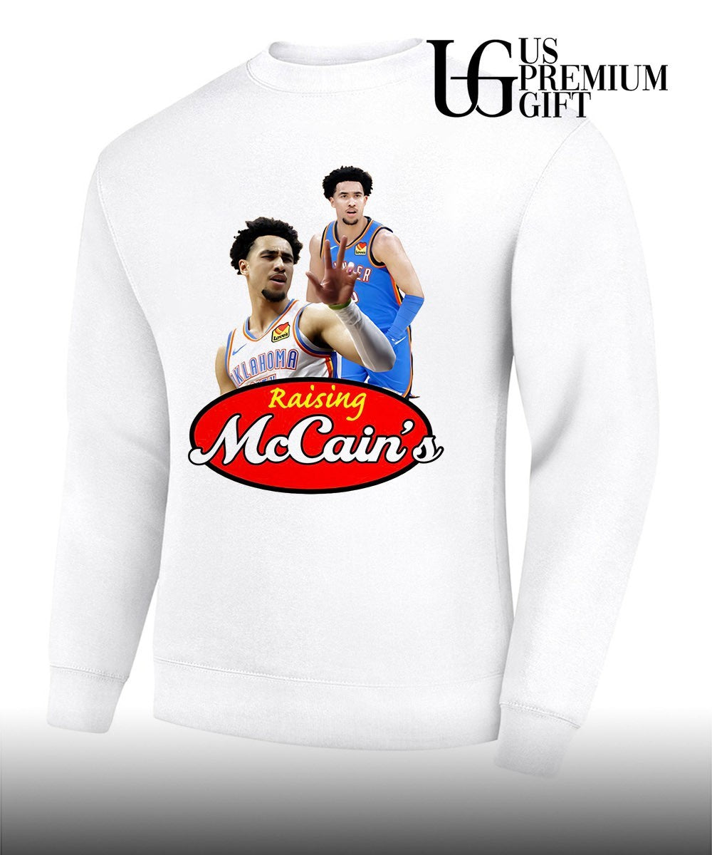 Raising McCain’s Jared McCain Oklahoma City Thunder 2026 NBA playoff T-shirt