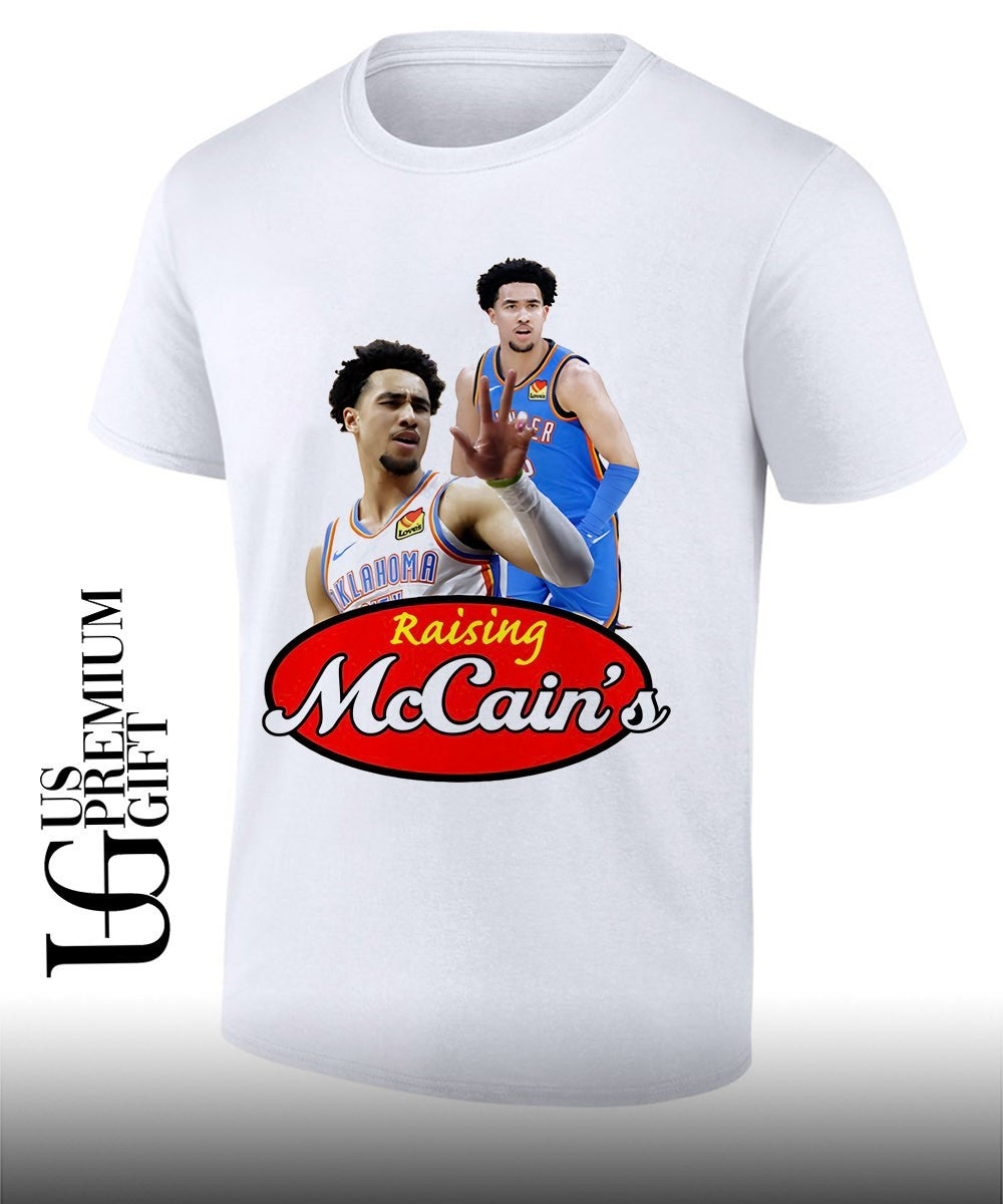 Raising McCain’s Jared McCain Oklahoma City Thunder 2026 NBA playoff T-shirt