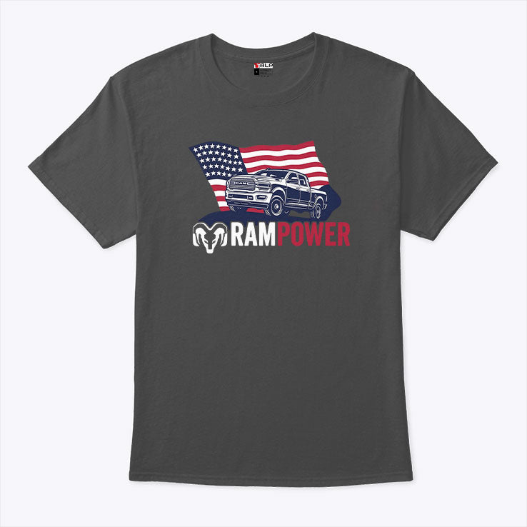 Ram Power Patriotic Truck T Shirt