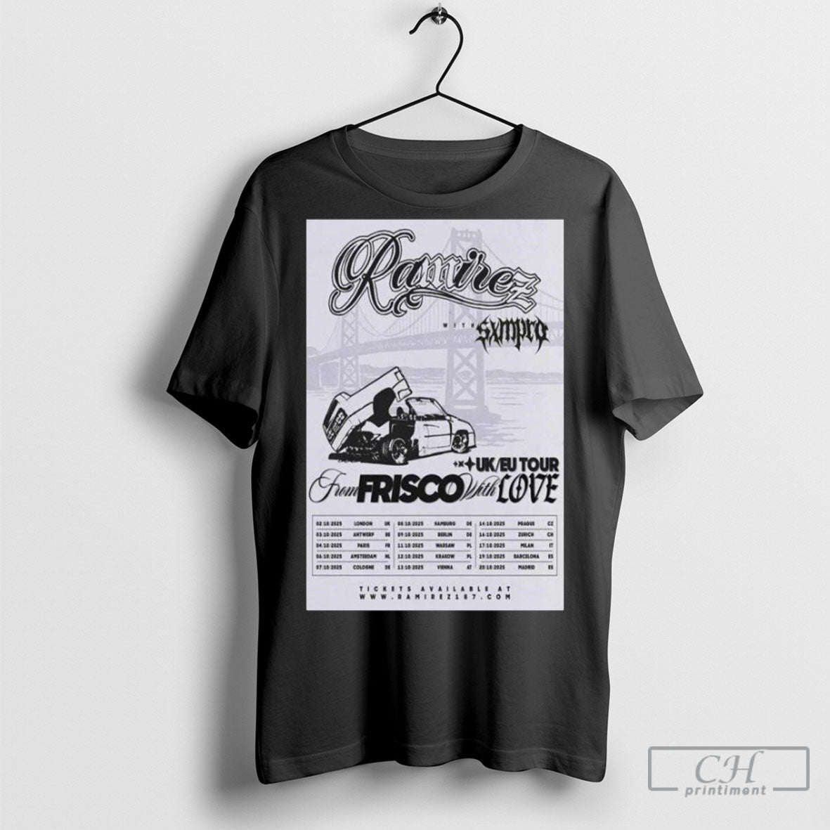 Ramirez Uk Eu Tour 2025 Poster T Shirts