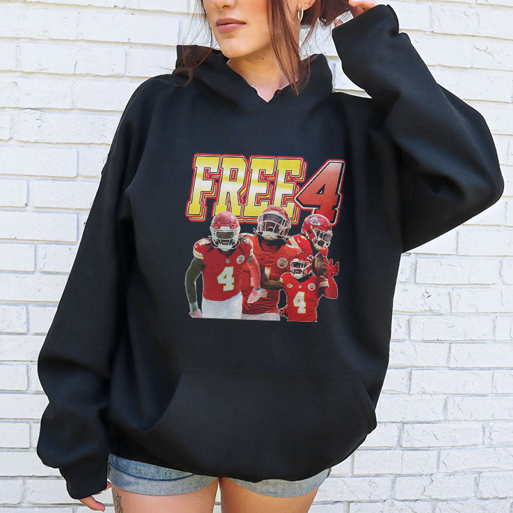 Rashee Rice Free 4 Kansas City Chiefs Football T Shirt
