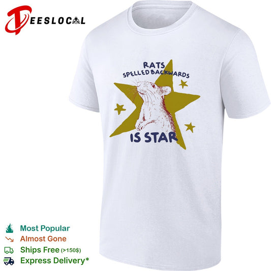 Rats spelled backwards is star rodent artistic minimalist shirt