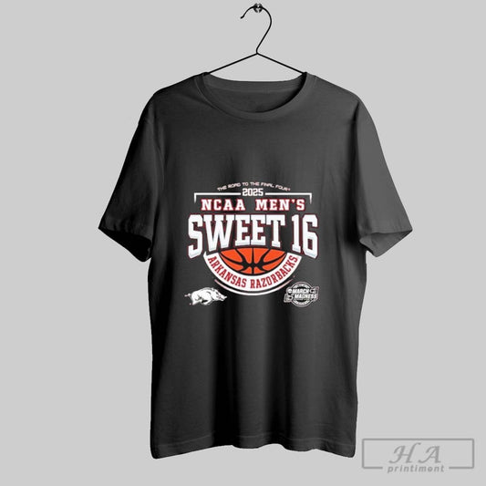 Razorback Basketball 2025 Ncaa Sweet 16 Road To Final Four - clothing by TeeHivey.com