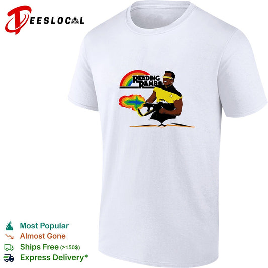 Reading Rambo book rainbow brain blast shirt