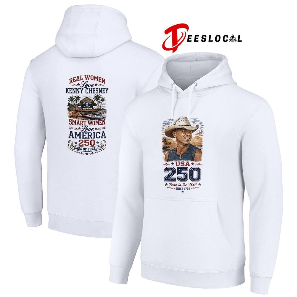 Real women love Kenny Chesney smart women love America 250 years of freedom shirt