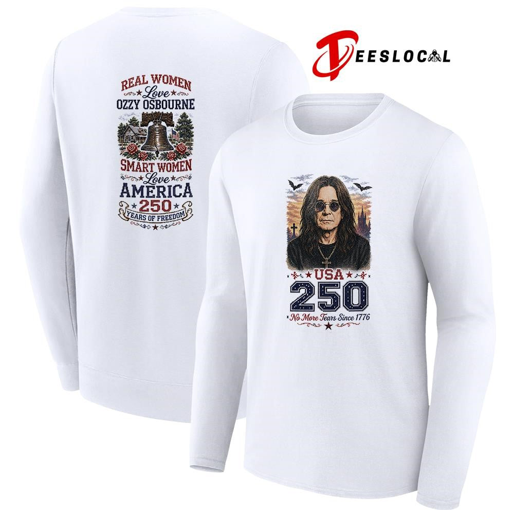 Real women love Ozzy Osbourne smart women love America 250 years of freedom shirt