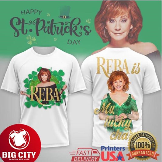Reba McEntire St. Patrick’s Day My Lucky Charm Country Music Two Sided Shirt