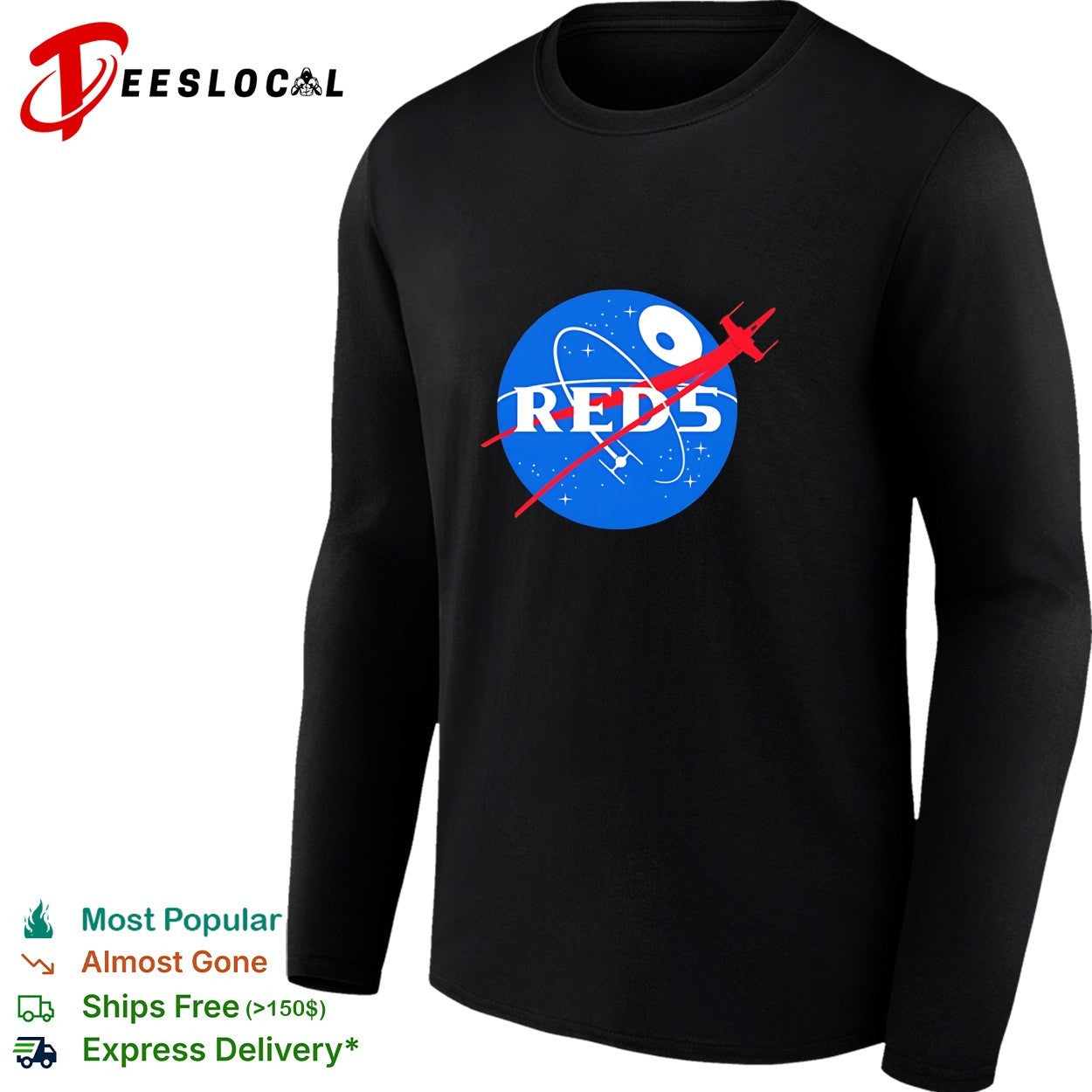 Red 5 NASA parody logo shirt