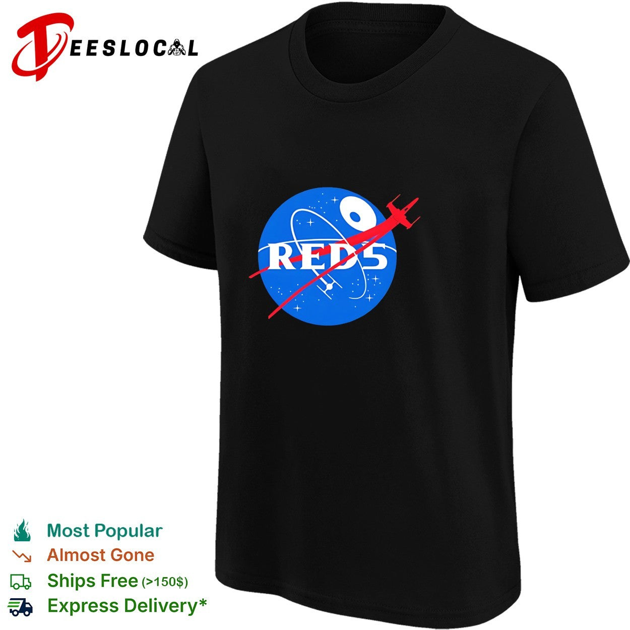 Red 5 NASA parody logo shirt