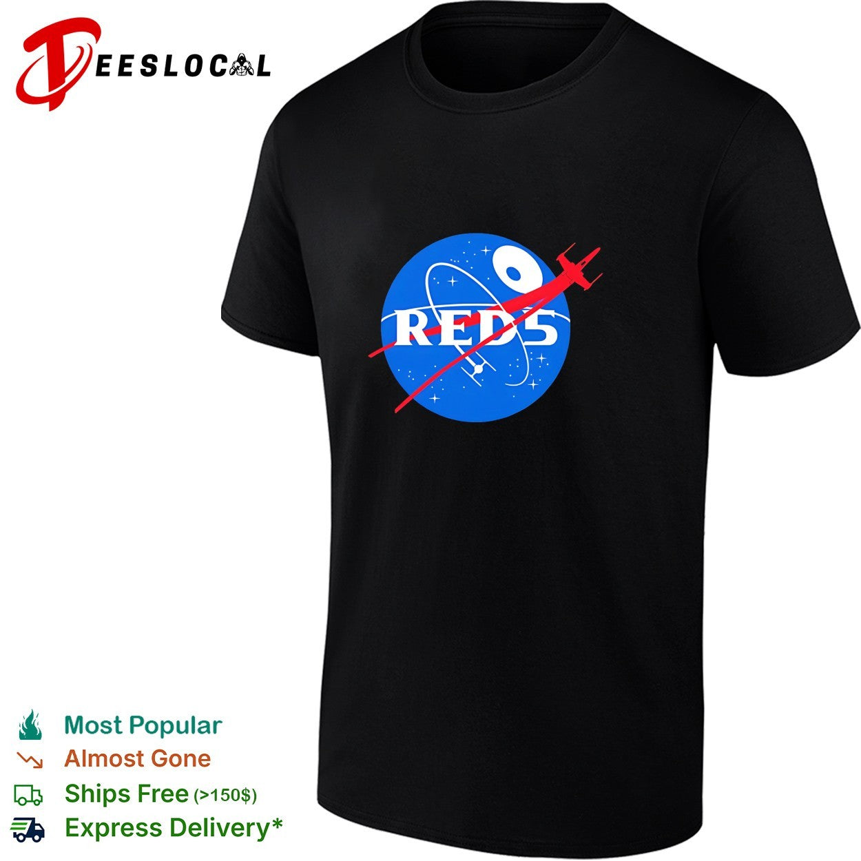 Red 5 NASA parody logo shirt