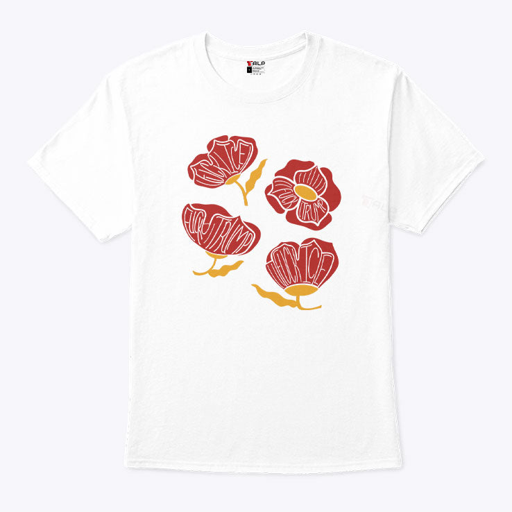 Red Poppy Floral Fuck Trump T Shirt