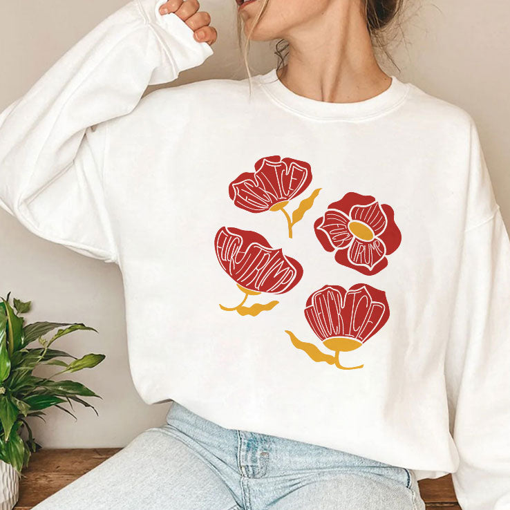 Red Poppy Floral Fuck Trump T Shirt