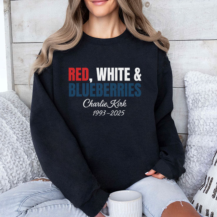 Red White And Blueberries Charlie Kirk 1993-2025 Shirt