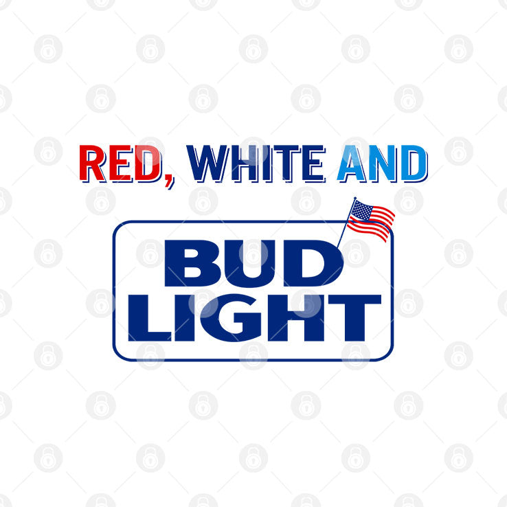 Red White And Bud Light 4th Of July T Shirt