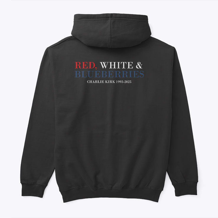 Red White & Blueberries Charlie Kirk Freedom Hoodie