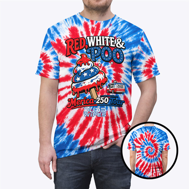 Red White And Poo Merica 250 Tour Shirt