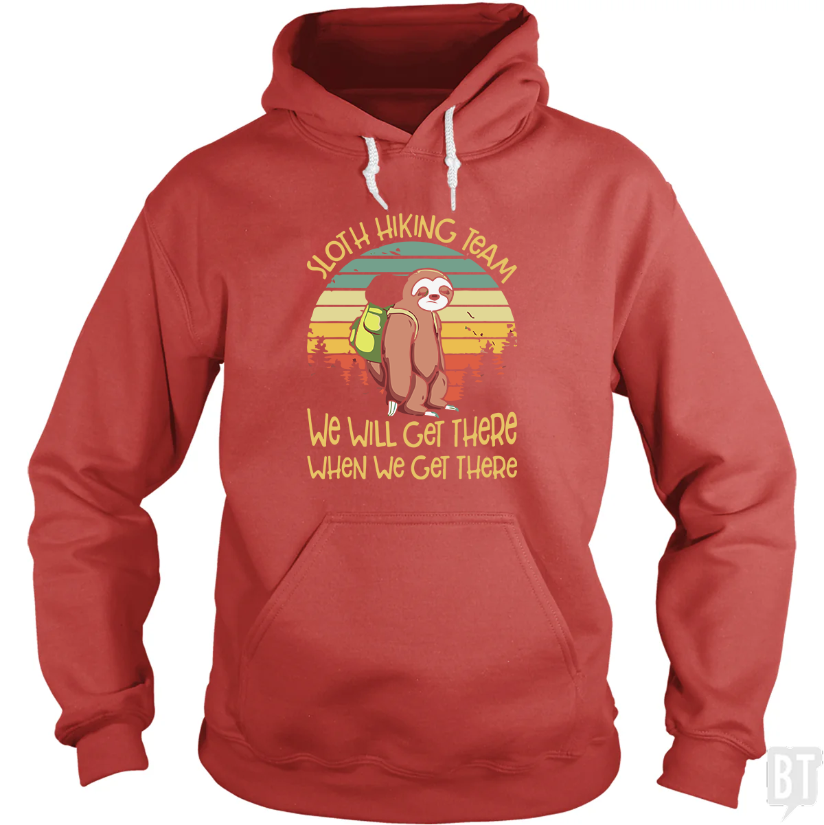 Funny Sloth Hiking Team Hoodie
