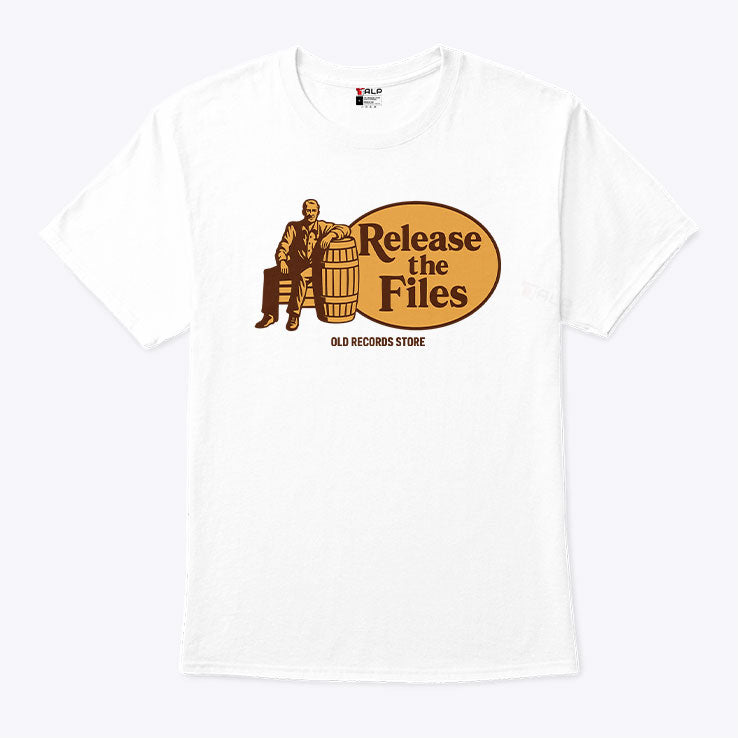 Release The Files Old Records Store T Shirt