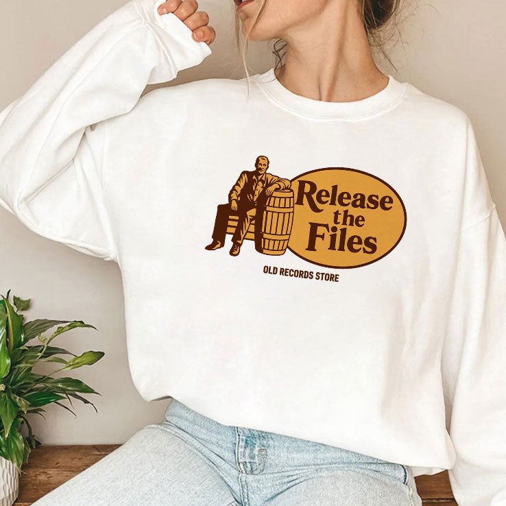 Release The Files Old Records Store T Shirt