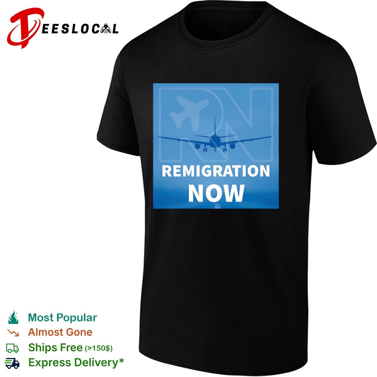 Remigration Now Airplane Travel Shirt