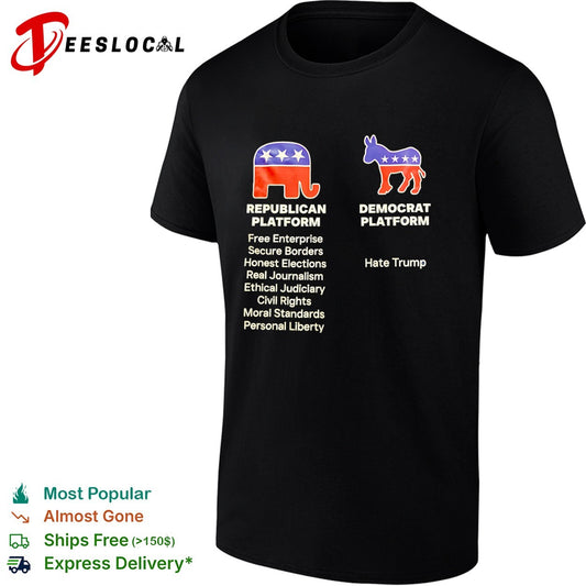 Republican Platform Free Enterprise Secure Borders Democrat Platform Hate Trump shirt