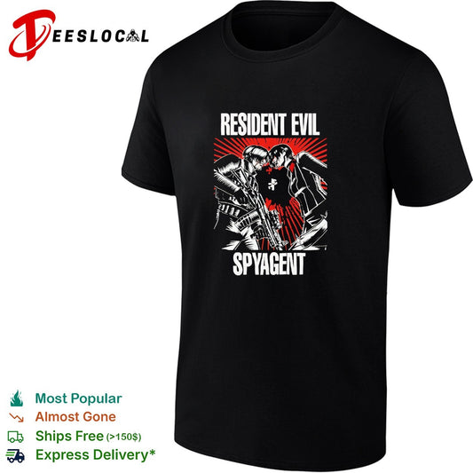 Resident Evil Spyagent Leon S Kennedy and Ada Wong Parody Illustration shirt