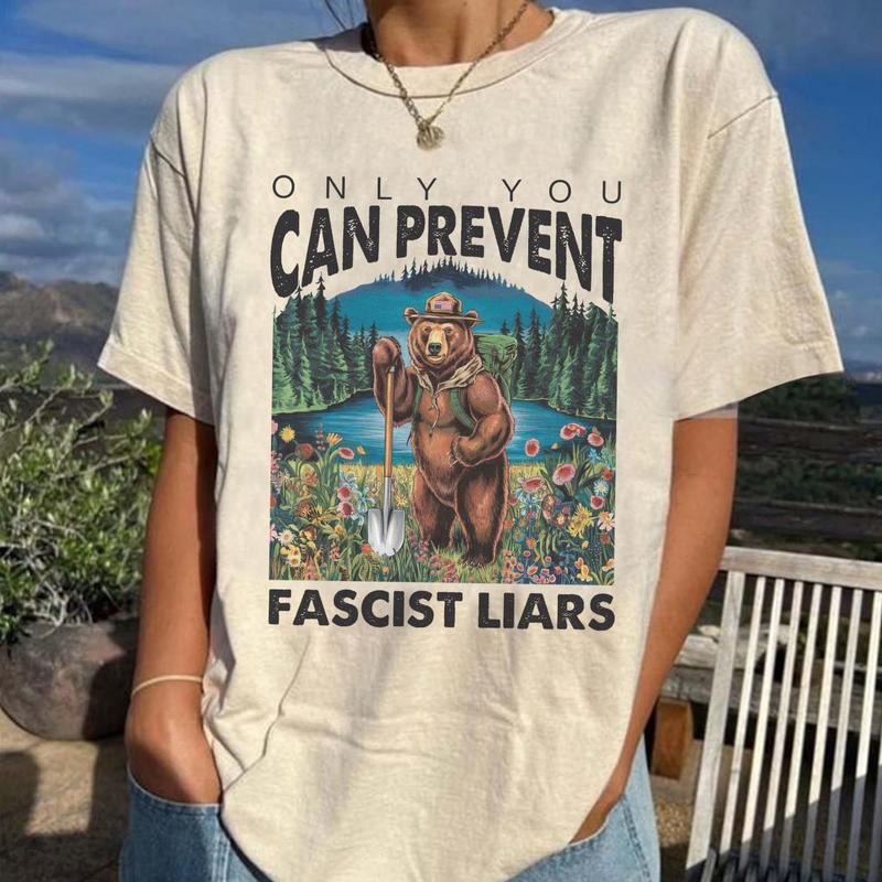 Resist Bear Shirt, Only You Can Prevent Wildfires Foxtrot Delta Tango Protect Our National Parks Shirt, National Forest Service Tee Top Casual