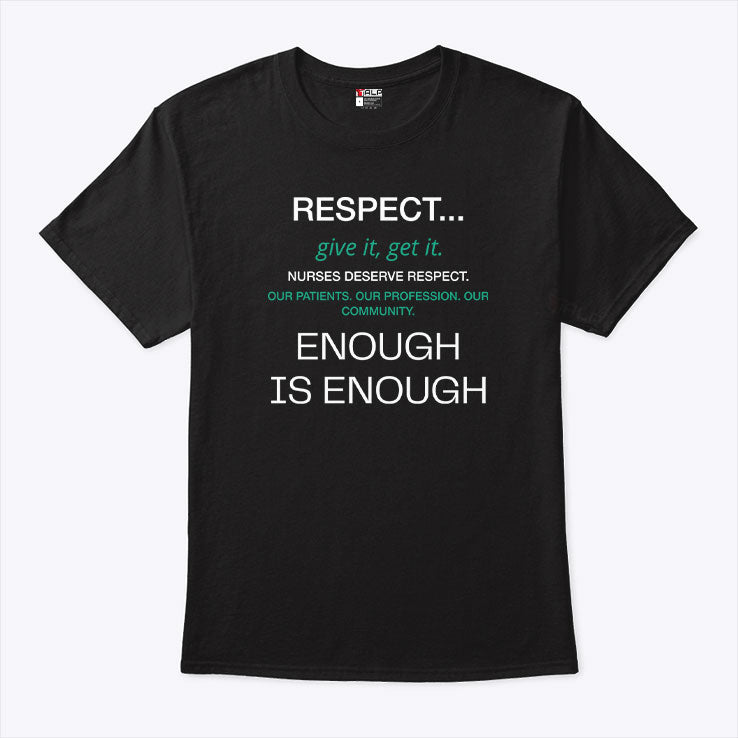 Respect Nurses Enough Is Enough T Shirt