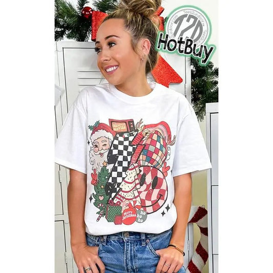 Retro Christmas Graphic T-Shirt