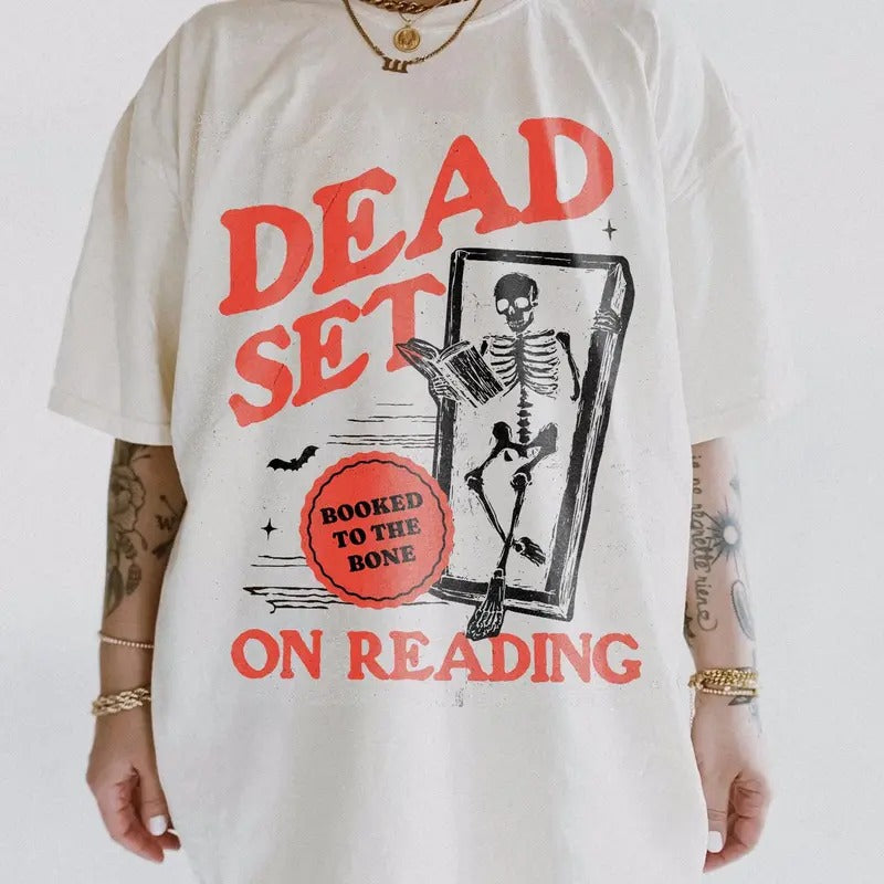 Retro Ghost Reading Books T-Shirt, Bookish Halloween Sweatshirt, Teacher Librarian Halloween Gift, Halloween Book Lover, Halloween Read In Peace Tee