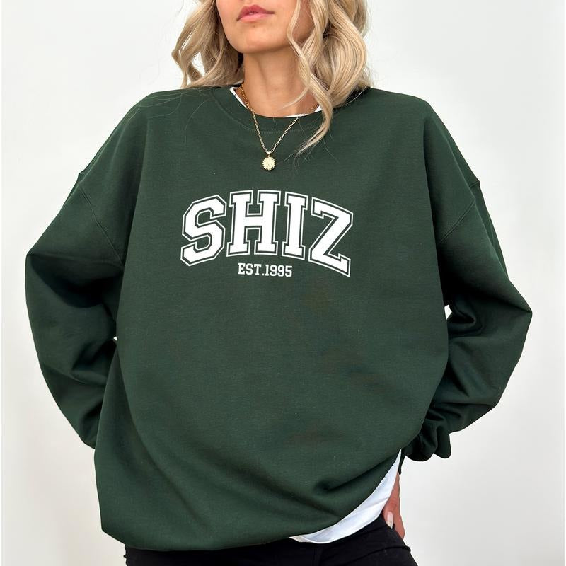 Retro Shiz Est 1995 Sweatshirt, Magical Broomstick Sweater, Pink And Green Apparel Gifts, West Side Story Pullover Sweater