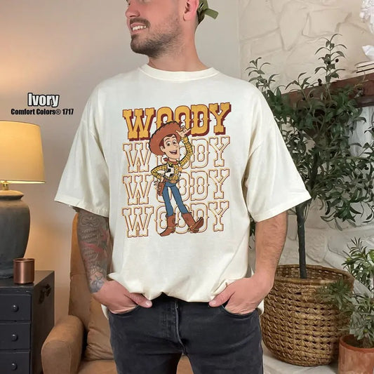 Retro Toy Story Woody T Shirt Hoodie Sweater Vintage Toy Story Character T-shirt Woody Cowboy Sheriff Woody Tee land Magic Kingdom