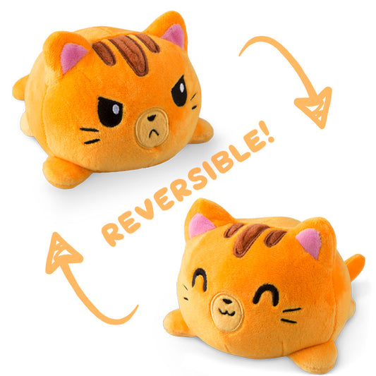 TeeTurtle Reversible Cat Plushie (Orange)