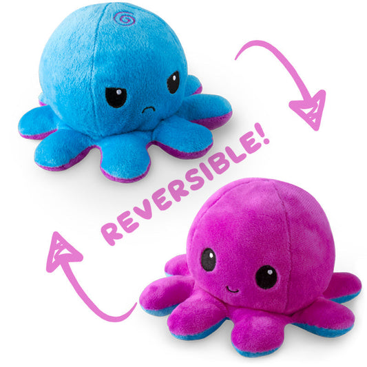 TeeTurtle Reversible Octopus Plushie (Blue + Purple)