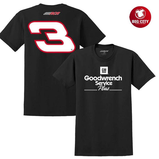 Richard Childress Racing Team Collection Black Goodwrench Service Plus Sponsor Lifestyle Two Sided Shirt