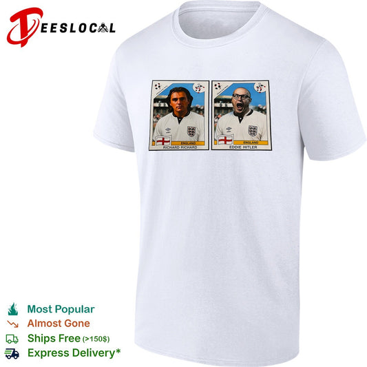 Richard Richard Eddie Hitler Bottom England Italia 90 Parody Football Soccer shirt
