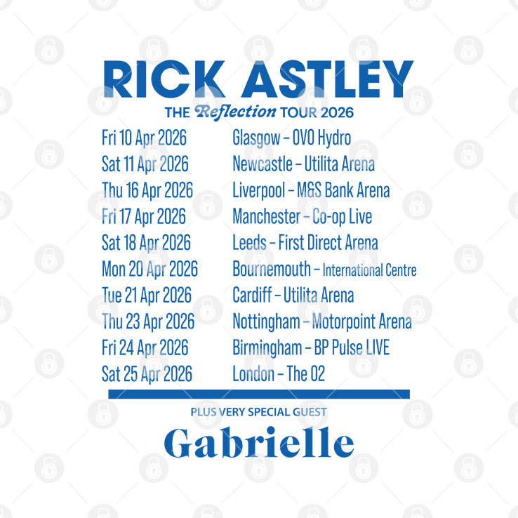 Rick Astley The Reflection Tour 2026 T Shirt